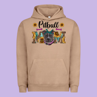 Western Pitbull Mom Urban Hoodie Designed By Ranaportraitstore