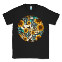 Black western pattern circle earrings Classic Tee - Jasminsmagicworld