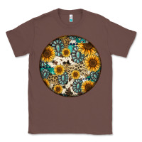 Chestnut western pattern circle earrings Classic Tee - Jasminsmagicworld