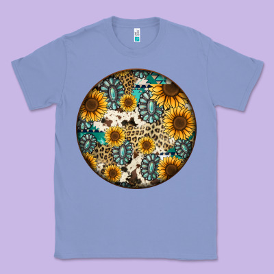 Western Pattern Circle Earrings Classic Tee Designed By Jasminsmagicworld