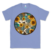 Colony Blue western pattern circle earrings Classic Tee - Jasminsmagicworld