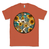 Copper western pattern circle earrings Classic Tee - Jasminsmagicworld