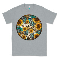 Heather Grey western pattern circle earrings Classic Tee - Jasminsmagicworld