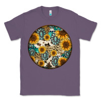 Lavender western pattern circle earrings Classic Tee - Jasminsmagicworld