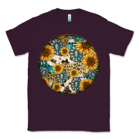 Plum western pattern circle earrings Classic Tee - Jasminsmagicworld