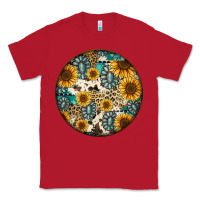 Red western pattern circle earrings Classic Tee - Jasminsmagicworld