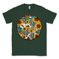 Sports Green western pattern circle earrings Classic Tee - Jasminsmagicworld
