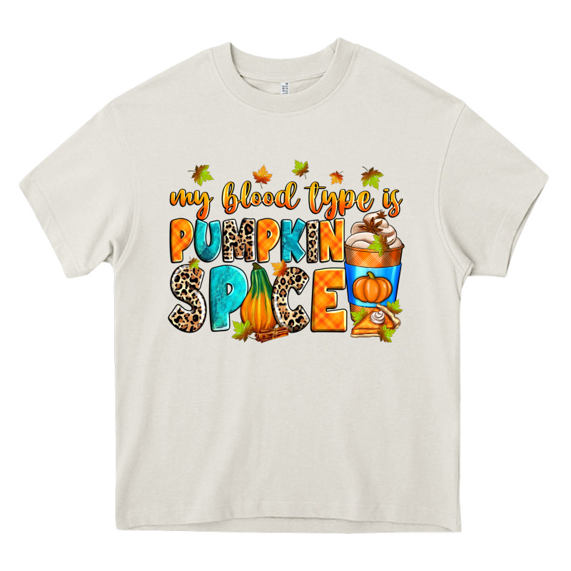 My Blood Type Is Pumpkin Spice Heavy Core Tee by RanaPortraitStore | Teevron
