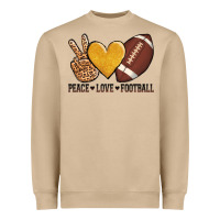 Mushroom peace love football Heavyweight Sweatshirt - AdoDesignShop