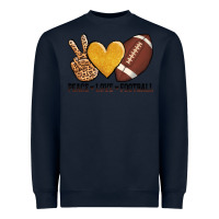 Navy peace love football Heavyweight Sweatshirt - AdoDesignShop