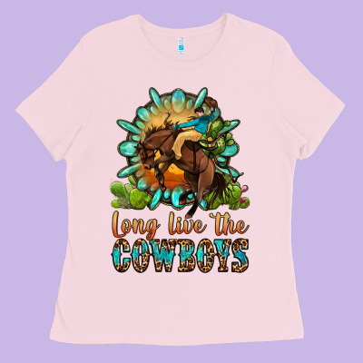Long Live The Cowboys Ladies Tee Designed By Oliviacreatesart