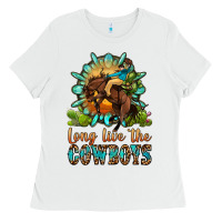 White long live the cowboys Ladies Tee - OliviaCreatesArt