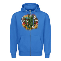 True Royal cowhide aztec sunflowers cactus Zipper Hoodie - AdoDesignShop