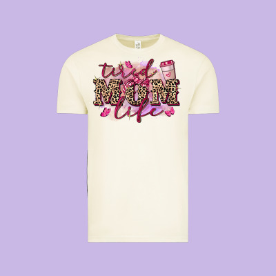 Tired Mom Life Vintage Tee Designed By Fadigitalartstudio