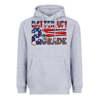 Heather Grey batter up 2nd grade Heavyweight Hoodie - JahusDesignShop