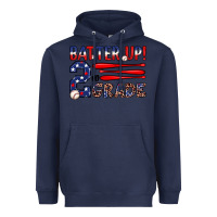 Navy batter up 2nd grade Heavyweight Hoodie - JahusDesignShop