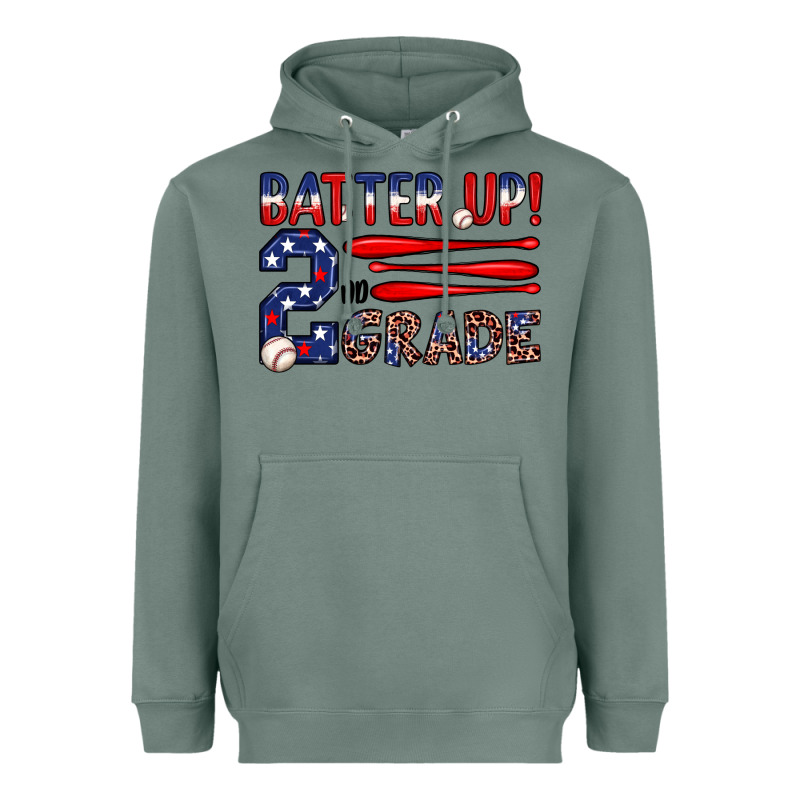 Batter Up 2nd Grade Heavyweight Hoodie by JahusDesignShop | Teevron