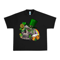 Black St Patrick's Day boho skull Urban Heavy Tee - FaDigitalArtStudio
