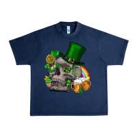 Navy St Patrick's Day boho skull Urban Heavy Tee - FaDigitalArtStudio
