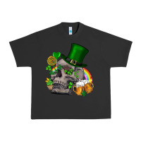 Pigment Black St Patrick's Day boho skull Urban Heavy Tee - FaDigitalArtStudio