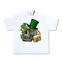 White St Patrick's Day boho skull Urban Heavy Tee - FaDigitalArtStudio