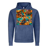 Vintage Denim cowboy rodeo seamless pattern Vintage Hoodie - BundleAndBundleShop