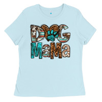 Baby Blue dog mama Ladies Tee - OliviaCreatesArt
