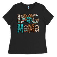 Black dog mama Ladies Tee - OliviaCreatesArt