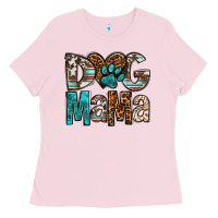 Bubblegum Pink dog mama Ladies Tee - OliviaCreatesArt