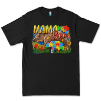 Black Mama bear Autism Premium Tee - CowGirlArtShop