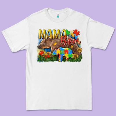 Mama Bear Autism Premium Tee Designed By Cowgirlartshop