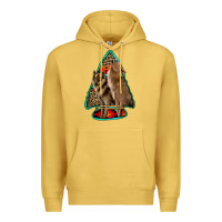 Antique Gold howling wolves arrowhead Premium Hoodie - Jasminsmagicworld