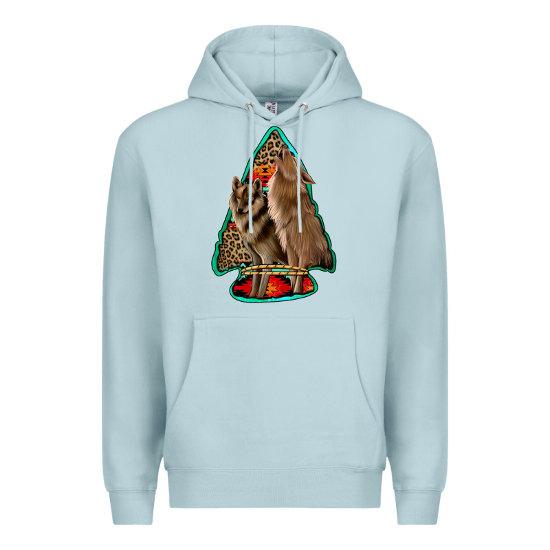 Howling Wolves Arrowhead Premium Hoodie by Jasminsmagicworld | Teevron
