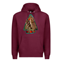 Burgundy howling wolves arrowhead Premium Hoodie - Jasminsmagicworld