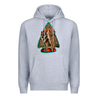 Heather Grey howling wolves arrowhead Premium Hoodie - Jasminsmagicworld
