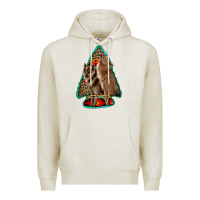 Oatmeal Heather howling wolves arrowhead Premium Hoodie - Jasminsmagicworld