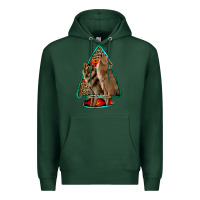 Sports Green howling wolves arrowhead Premium Hoodie - Jasminsmagicworld