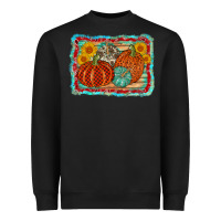 Black pumpkin sunflower Heavyweight Sweatshirt - AdoDesignShop
