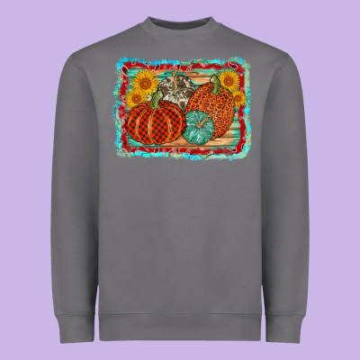 Pumpkin Sunflower Heavyweight Sweatshirt Designed By Adodesignshop