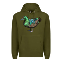 Army Green Cayuga Duck Premium Hoodie - LillyAllenDesigns