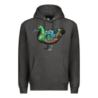 Charcoal Heather Cayuga Duck Premium Hoodie - LillyAllenDesigns