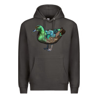 Smoke Cayuga Duck Premium Hoodie - LillyAllenDesigns