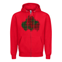 Red Christmas glitter patch Zipper Hoodie - AdoDesignShop