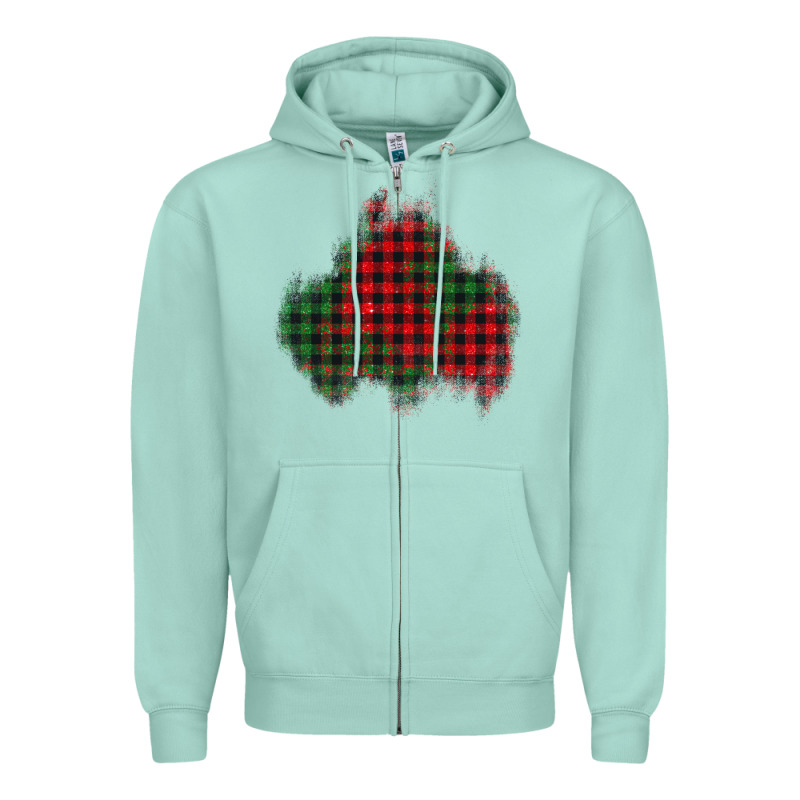 Christmas Glitter Patch Zipper Hoodie by AdoDesignShop | Teevron