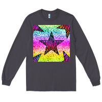 Smoke zebra glitter star seamless pattern Long Sleeve Tee - BundleAndBundleShop