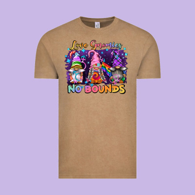 Love Gnomies No Brounds Pride Vintage Tee Designed By Fadigitalartstudio