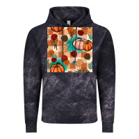 Cloud Black floral pumpkins seamless pattern Vintage Hoodie - BundleAndBundleShop