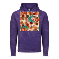Cloud Purple floral pumpkins seamless pattern Vintage Hoodie - BundleAndBundleShop
