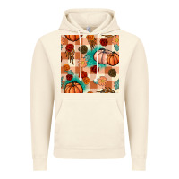 Vintage Artic floral pumpkins seamless pattern Vintage Hoodie - BundleAndBundleShop