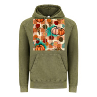 Vintage Olive floral pumpkins seamless pattern Vintage Hoodie - BundleAndBundleShop